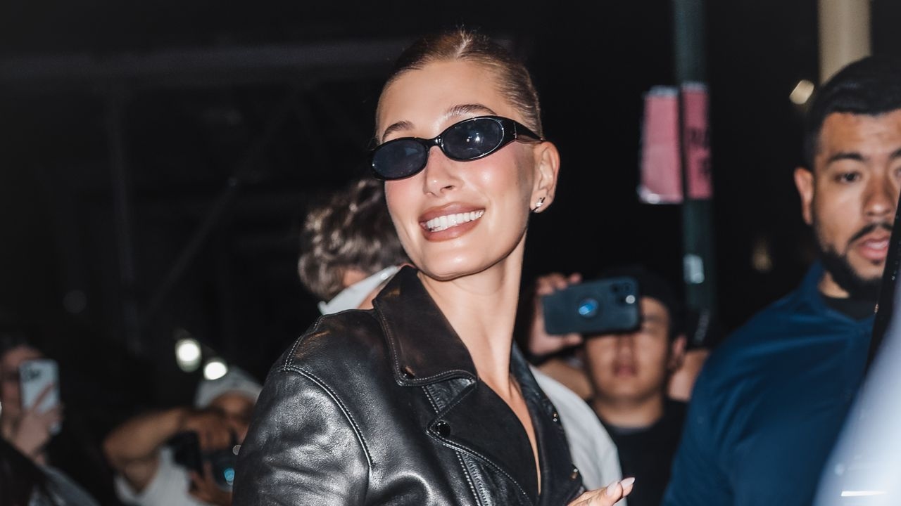Hailey Bieber Hops on the Lingerie as Clothing Trend With YSL Mini Dress — See Photos