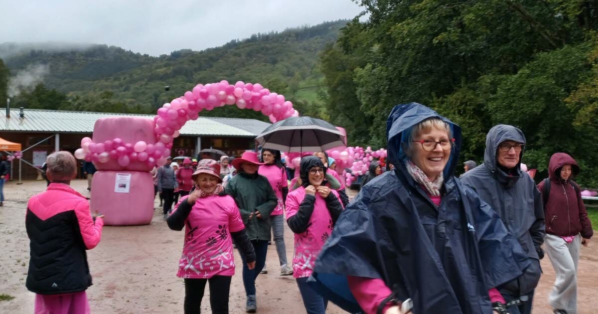 Steige. Kasvetli havaya rağmen pembe hayat