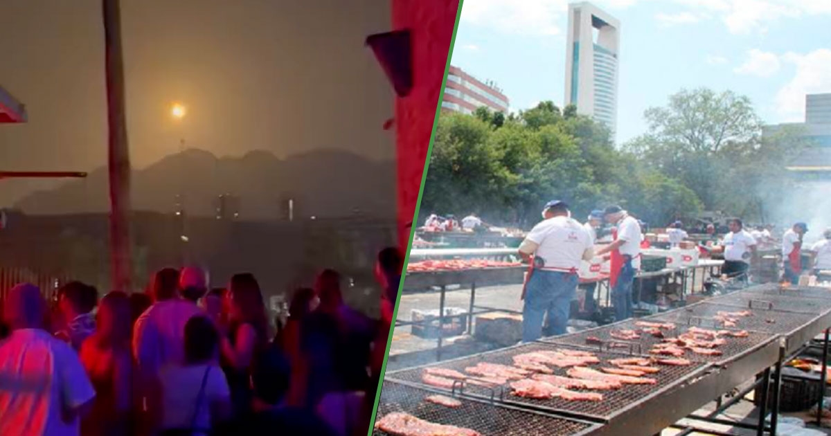 Moradores de Monterrey aproveitam o calor do meteorito para fazer carnitas grelhadas nele.