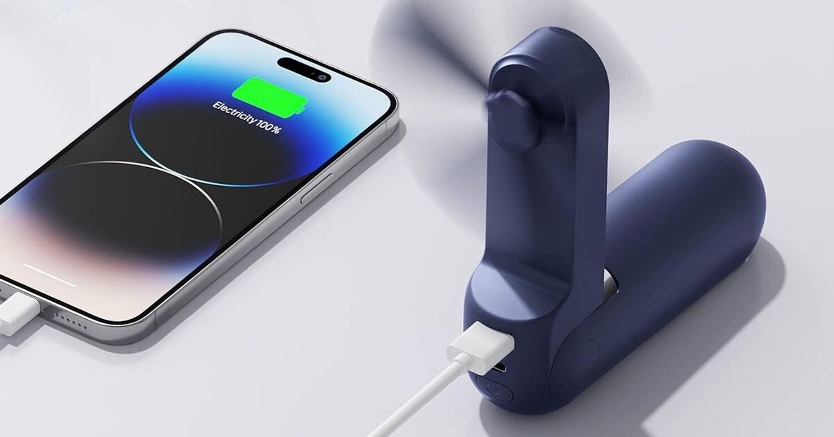 El ventilador portátil recargable es perfecto para combatir la ola de calor.