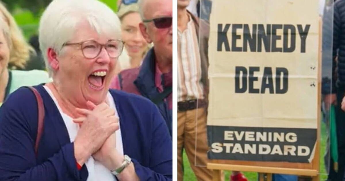 Los invitados del Antiques Roadshow quedaron impresionados por el precio del cartel de "Kennedy muerto" que casi tiraron.