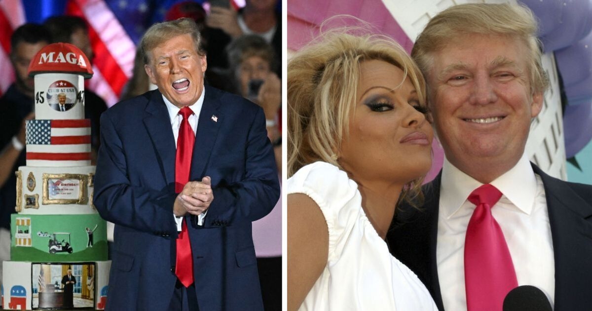 I festeggiamenti più folli per il compleanno di Trump: lancio di un'astronave di 15 piedi e sorpresa con Pamela Anderson
