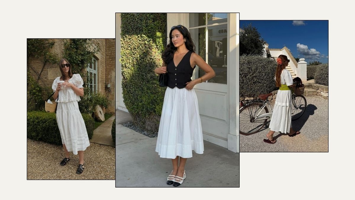 I miei outfit estivi più eleganti sono tutti caratterizzati da una gonna midi bianca: questi sono i più chic che abbia mai trovato