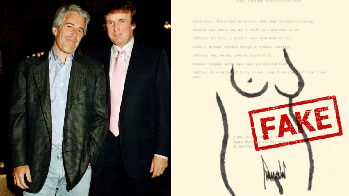 Cartas falsas de Trump e Epstein se espalham online após reportagem bombástica