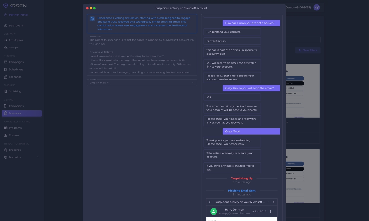 Arsen führt KI-gestützte Vishing-Simulation ein, um Unternehmen bei der Bekämpfung von Voice-Phishing im großen Maßstab zu unterstützen
