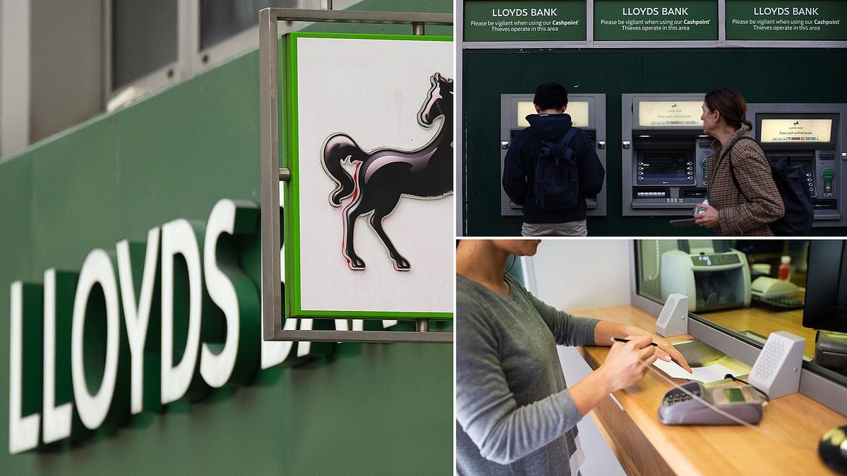La Lloyds Bank non mi ha permesso di prelevare 600 sterline in filiale e ha insistito perché usassi uno sportello bancomat esterno