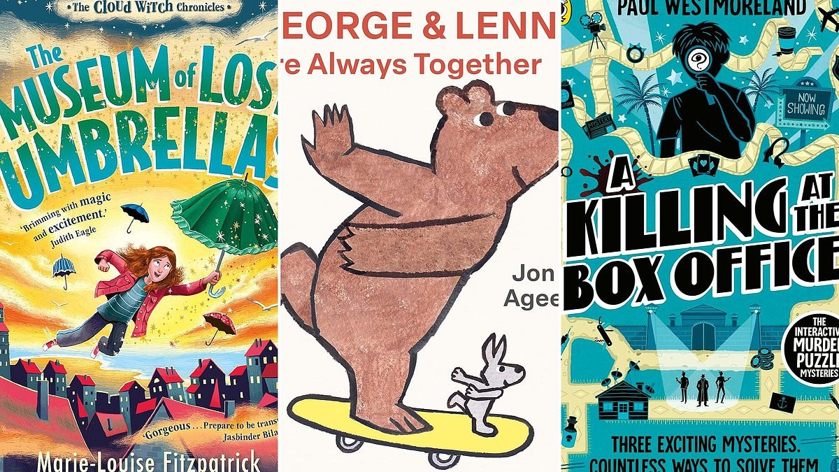 Charming books for children out this month: GEORGE AND LENNY ARE ALWAYS TOGETHER by Jon Agee, A KILLING AT THE BOX OFFICE by Paul Westmoreland, THE MUSEUM OF LOST UMBRELLAS by Marie-Louise Fitzpatrick