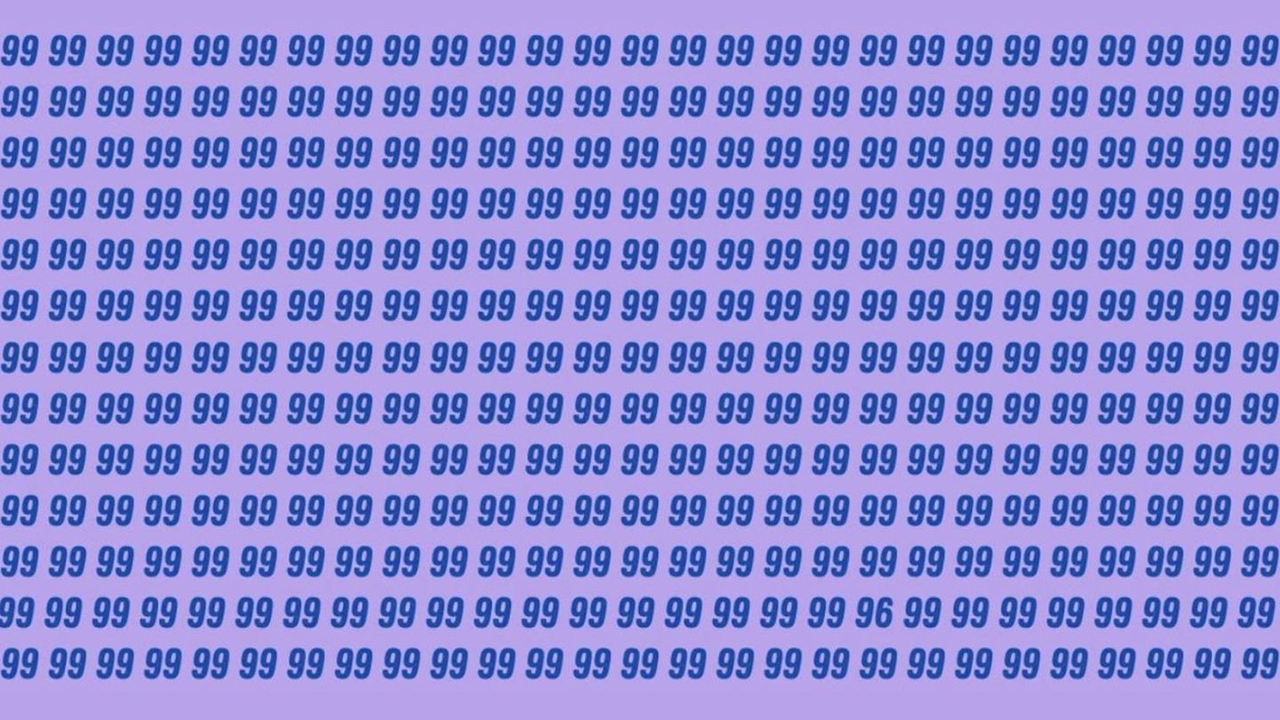 Hidden picture: Everyone sees the 99 – but only eagle eyes find the hidden 96