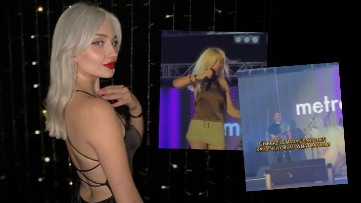 Genç şarkıcı sahnede yere kapaklandı! Sosyal medyaya damga vuran an