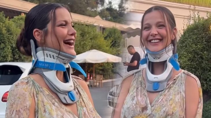 İrem Helvacıoğlu foi ao seu casamento usando um colar cervical! "Estou começando a usar meus dedos"