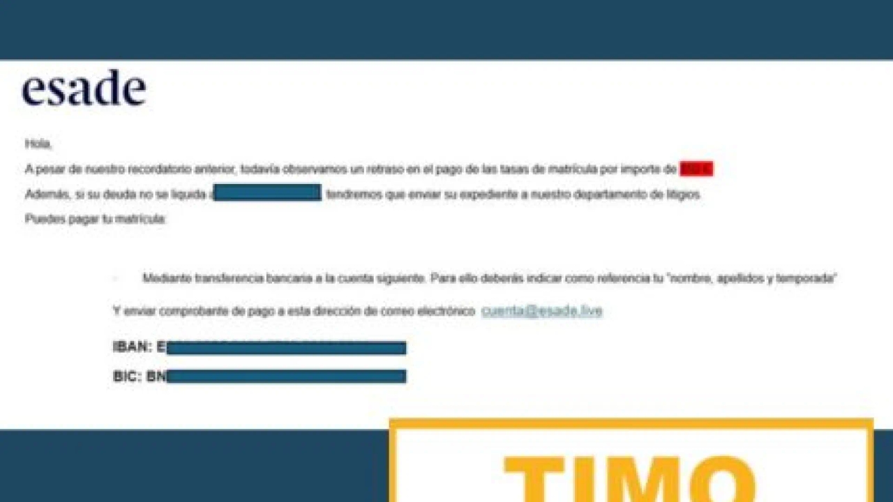 Beware of emails asking you to pay tuition: several universities warn that it's a scam.