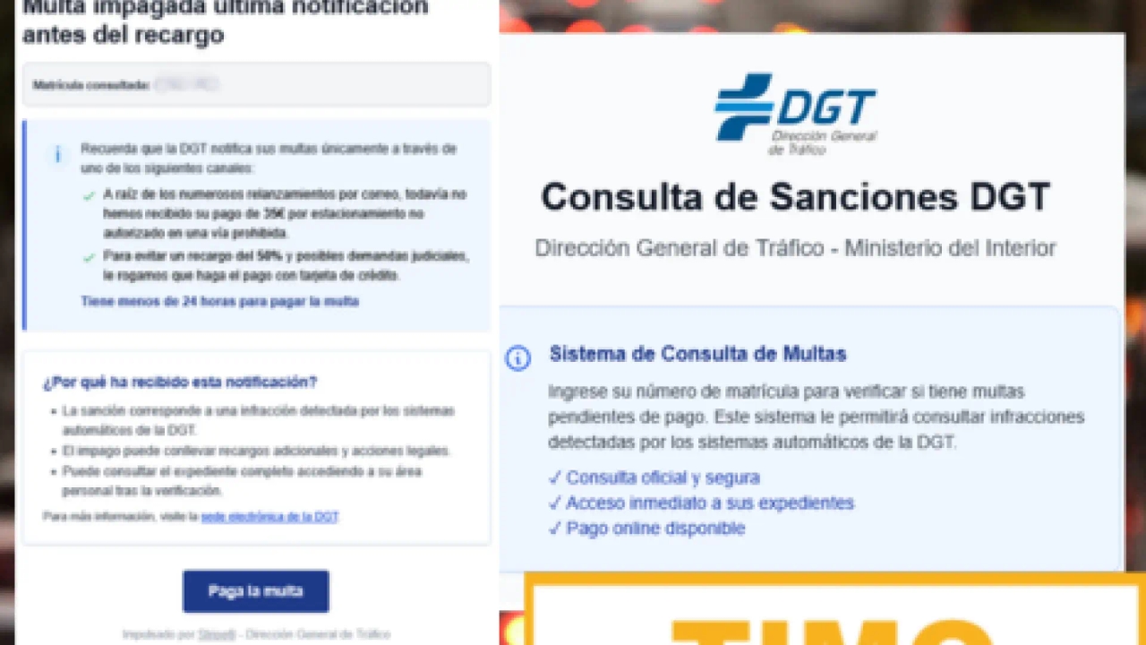 Cuidado con el timo del SMS que supuestamente avisa de una "sanción pendiente" de la DGT
