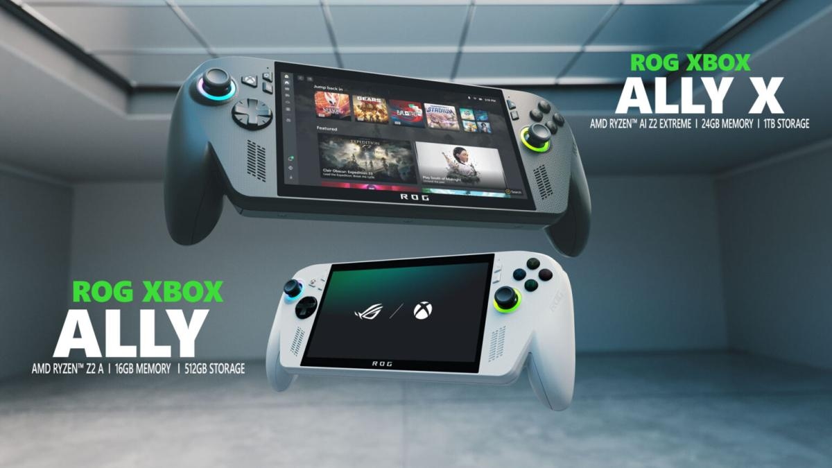 Bomba! Microsoft e ASUS presentano le console portatili ROG Xbox Ally e Ally X, in arrivo quest'anno.