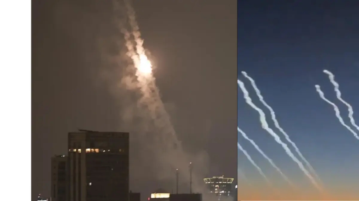 Vídeo | Passageiro registra de avião o momento chocante em que o Irã lança uma onda de mísseis contra Israel