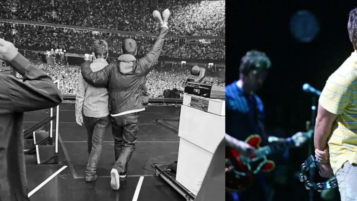 Sorpresiva reaparición de Liam y Noel Gallagher tomados de la mano en primer concierto de Oasis tras años separados