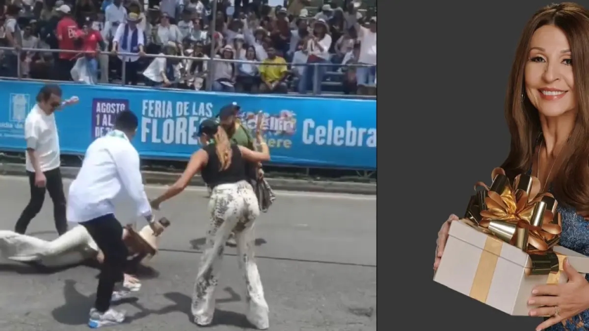 Amparo Grisales cade durante la sfilata di Silleteros e si rialza con dignità, guadagnandosi gli applausi della Fiera dei Fiori del 2025.