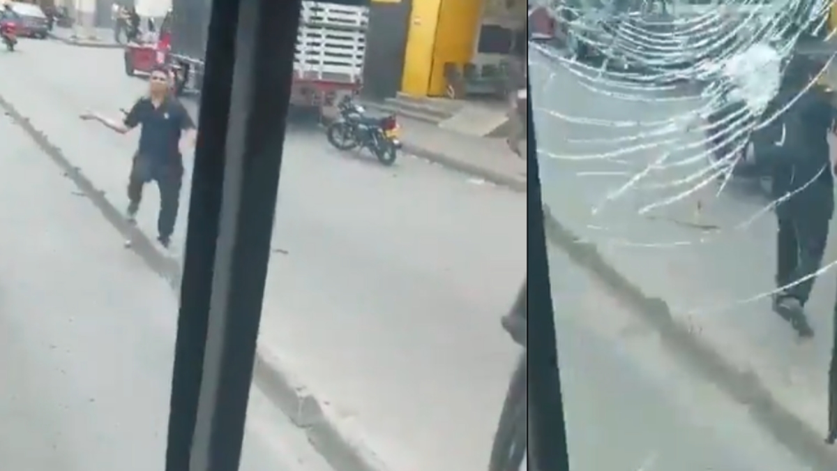 Un homme a découvert que son fils mineur vandalisait des bus à Cali et l'a remis aux autorités.