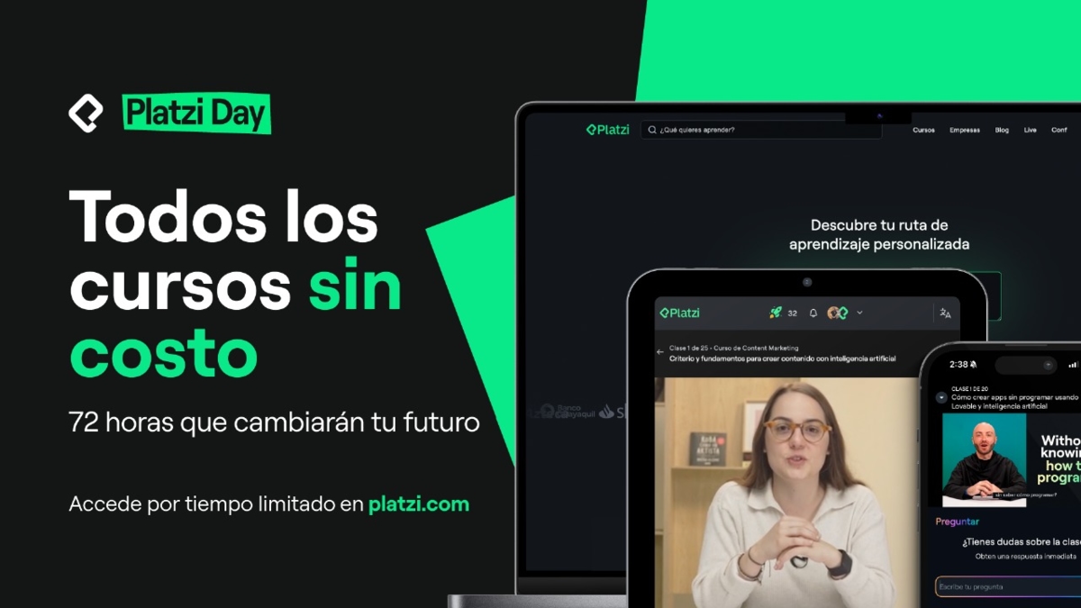 Platzi annuncia 3 giorni di corsi gratuiti per promuovere l'istruzione digitale in America Latina