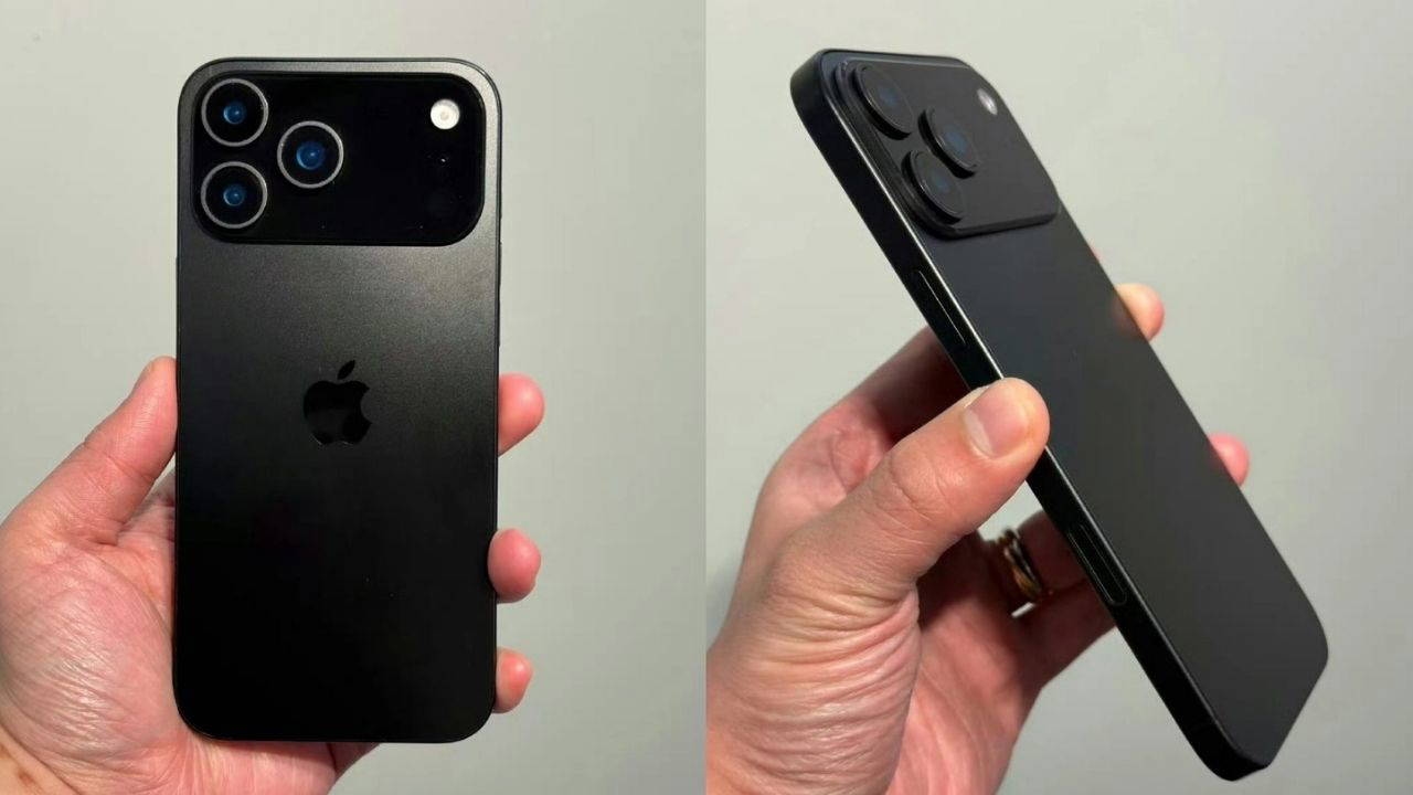 Zdjęcia przedstawiające projekt modeli iPhone 17 Pro i 17 Pro Max