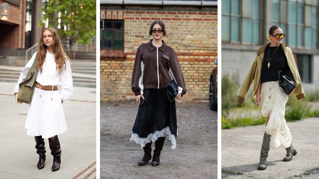 Falda midi y botas: Cómo llevar la tendencia de otoño 2025