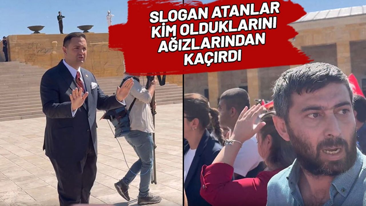 Akdoğan del CHP dijo "ya es suficiente" e intervino contra aquellos que coreaban consignas de "Erdogan" en Anıtkabir.