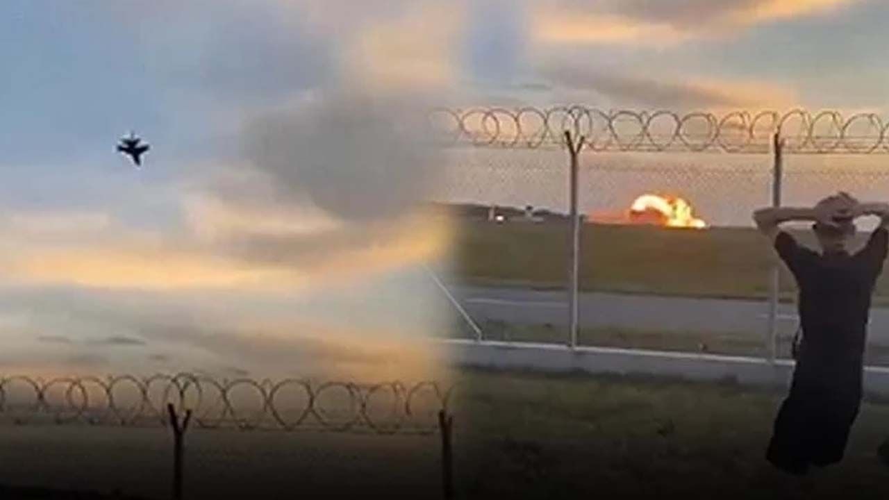 Un aereo F-16 si è schiantato durante il decollo per una manifestazione in Polonia!