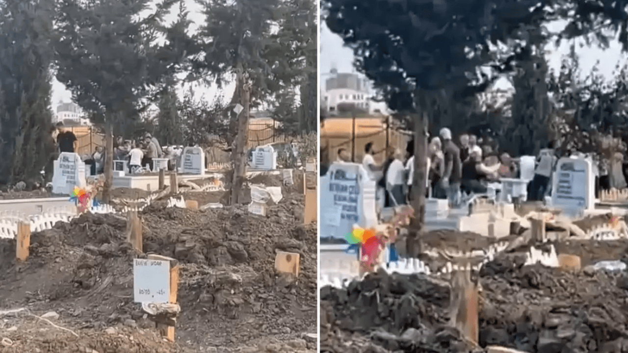Sie verließen die Beerdigung und kämpften auf dem Friedhof!
