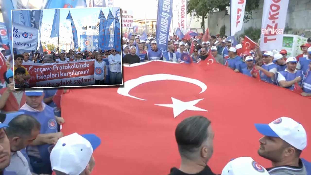 ¡Protesta de los trabajadores turcos contra el aumento salarial! Los trabajadores acudieron en masa a los edificios del AKP en 81 provincias.