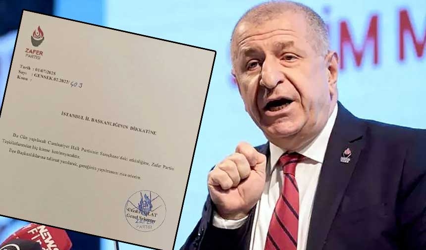 "Do not attend the CHP's Saraçhane rally" instruction from the Victory Party