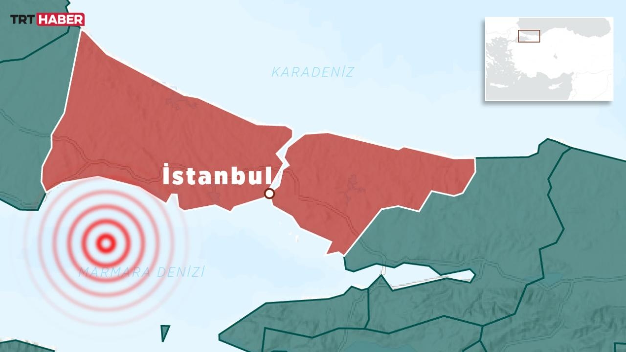 Marmara Denizi'nde 3,5 büyüklüğünde deprem