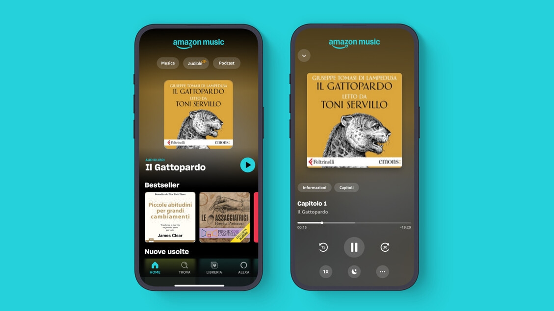 Amazon Music to Include Audible Audiobooks in Italy