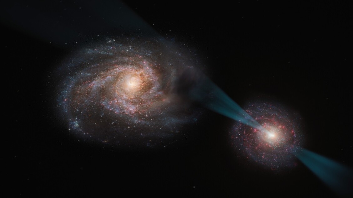 Tussen twee sterrenstelsels een kosmische strijd in middeleeuwse stijl