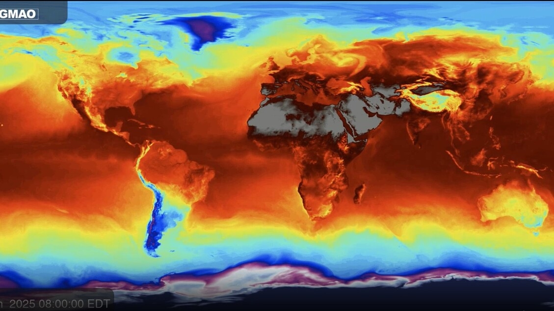 The world in the grip of heat in NASA's timelapse video