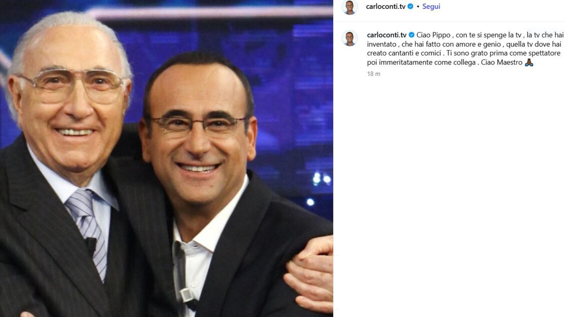 Carlo Conti, 'Pippo her zaman benim referans noktam oldu'