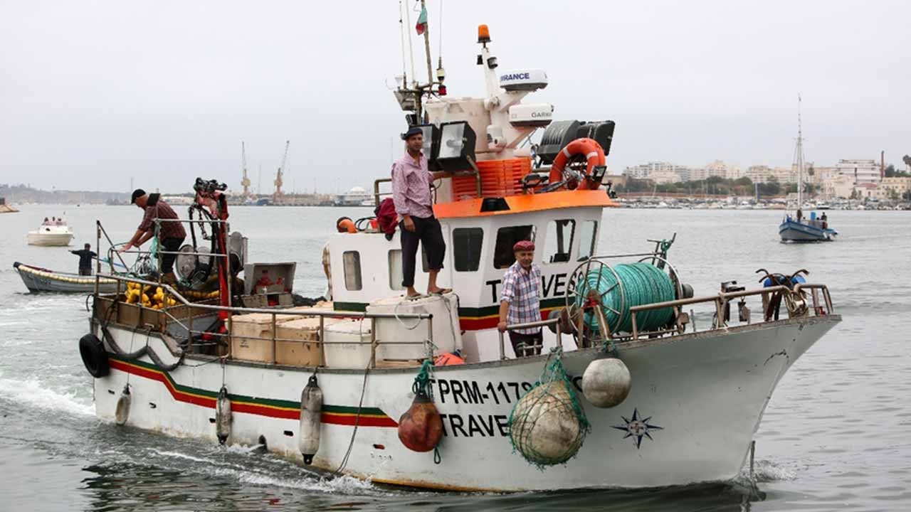 The net's wing is a new addition to the recreation of the sardine unloading in Portimão