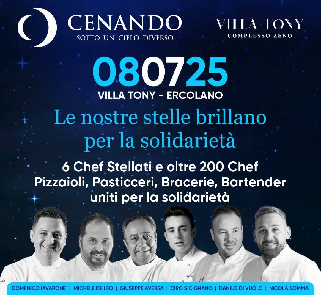 « Dîner sous un autre ciel » est de retour : un événement au nom de la solidarité le 8 juillet à Ercolano