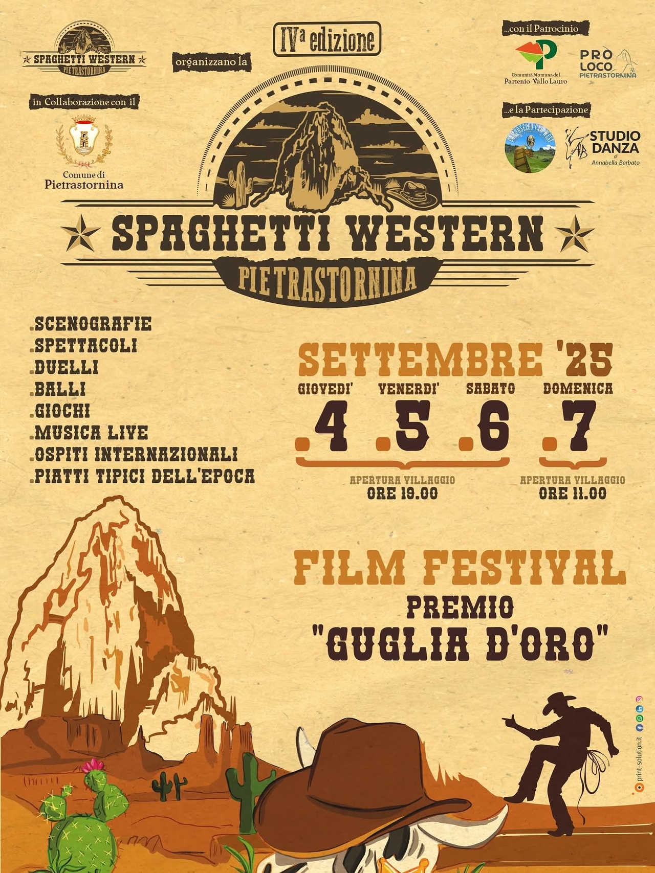 Pietrastornina, twinning with the Old West is renewed
