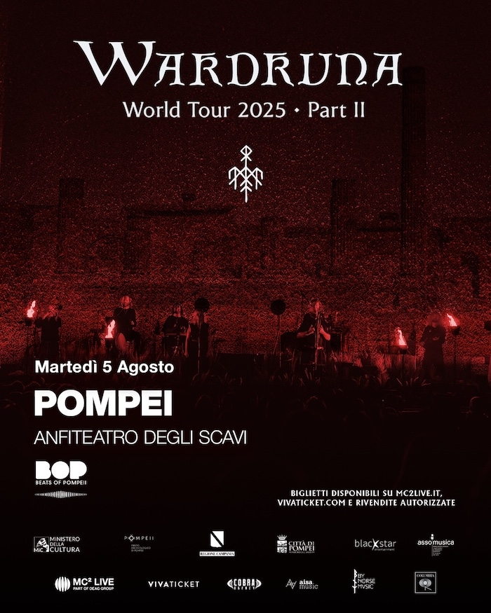 Música: Wardruna cierra el festival “Beats of Pompeii 2025”.