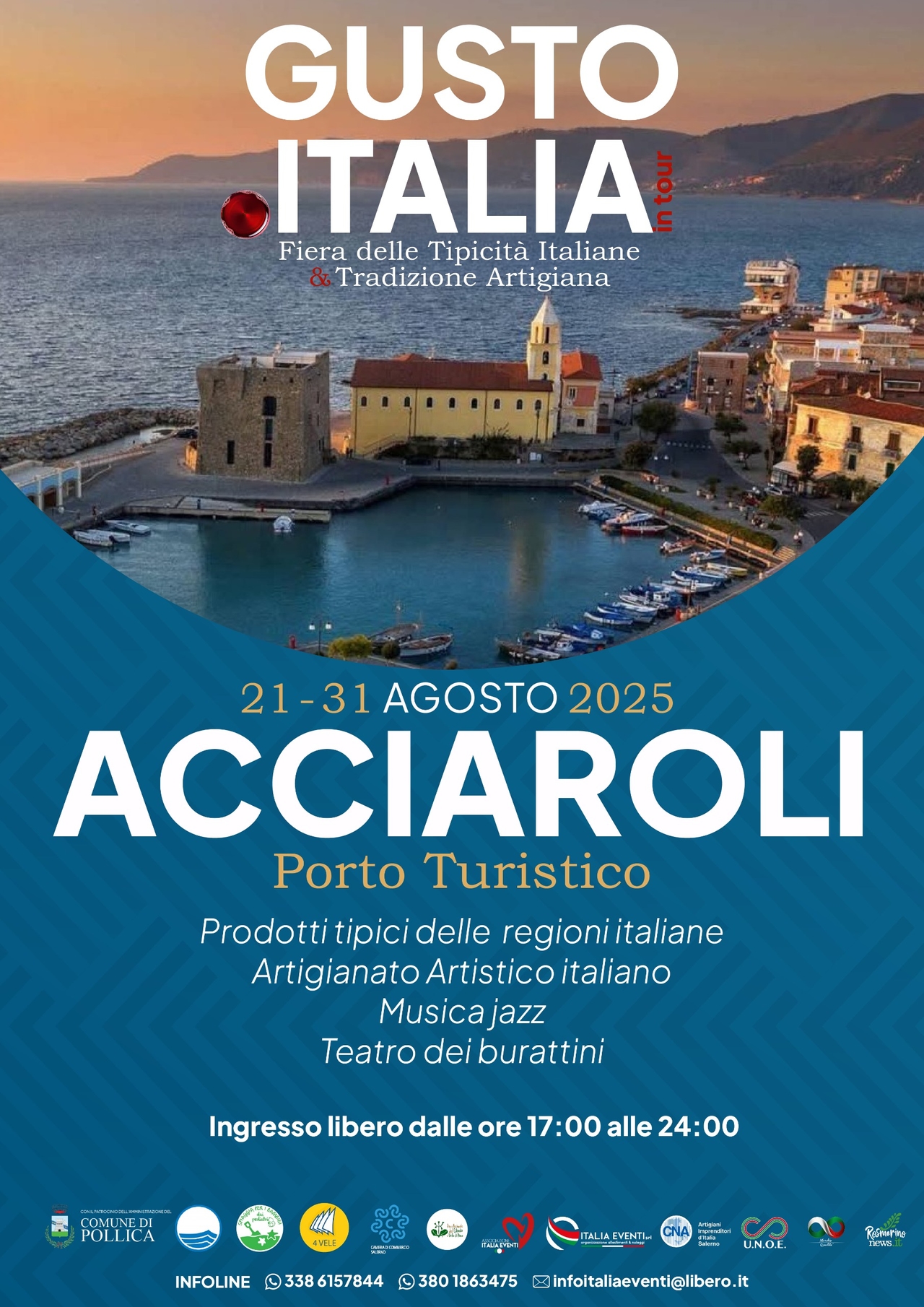 Gusto Italia arriveert in het kustplaatsje Acciaroli: van 21 tot en met 31 augustus in de toeristenhaven