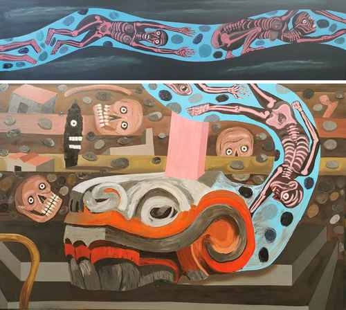 Tzompantli, by Gustavo Monroy, embraces those killed by violence in the country.