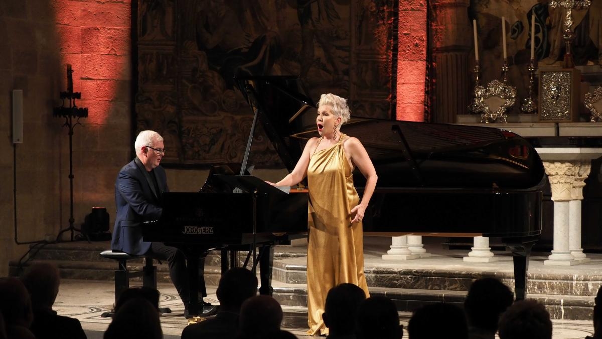Joyce DiDonato, bij het altaar van de Peralada-stemmen