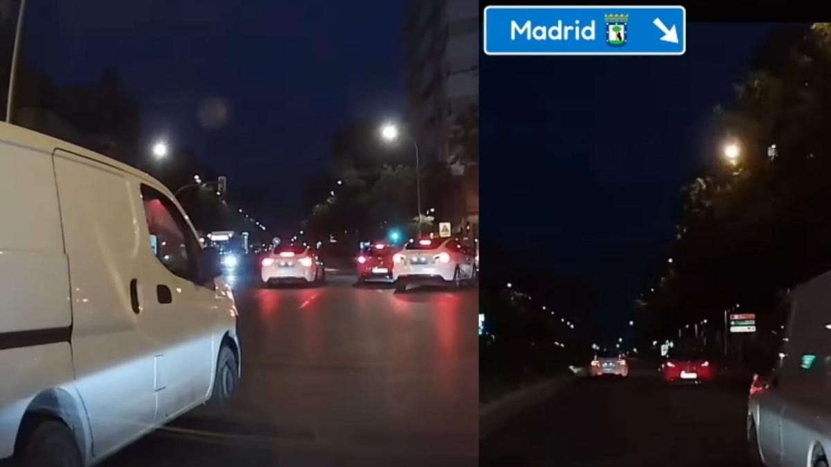 A man posts a video to report a van's maneuver in Madrid, but criticism rains down on him: "Is it so hard for you to let him pass? You're the one who's doing it wrong."