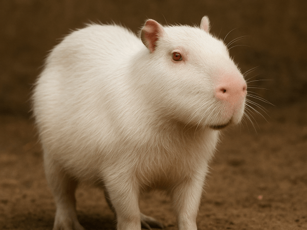 Capibara albino avvistato in una riserva naturale dell'Uruguay: com'è?