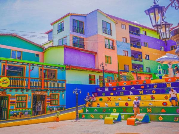 Canlı çiçeklerle dolu bir bahçeyi andıran köy: Her evi bir sanat eseri