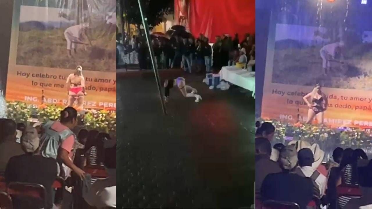 Ayuntamiento de Olintla, Puebla, festeja el Día del padre con bailarinas exóticas