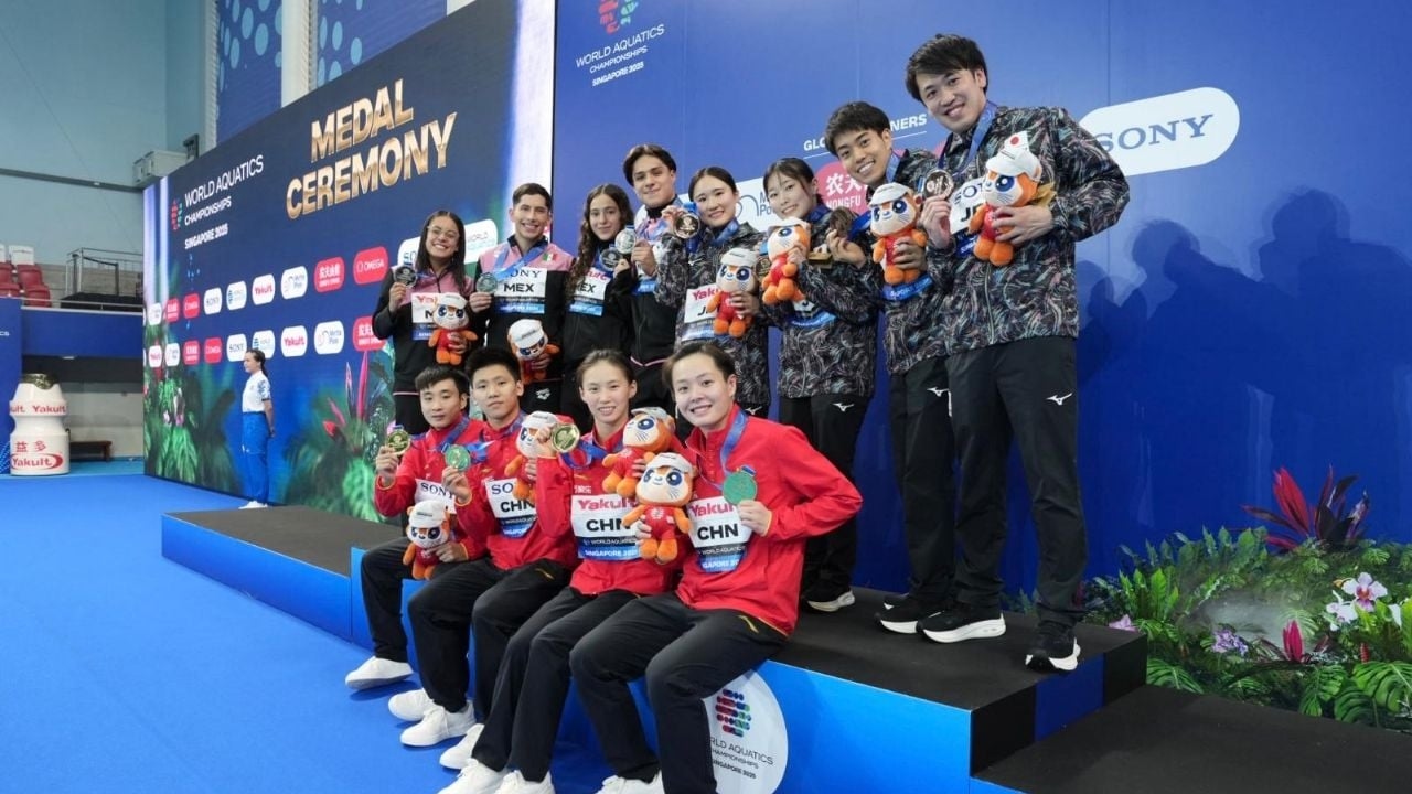 Meksikalı dalgıçlar Dünya Su Sporları Şampiyonası'nda gümüş madalya kazandı