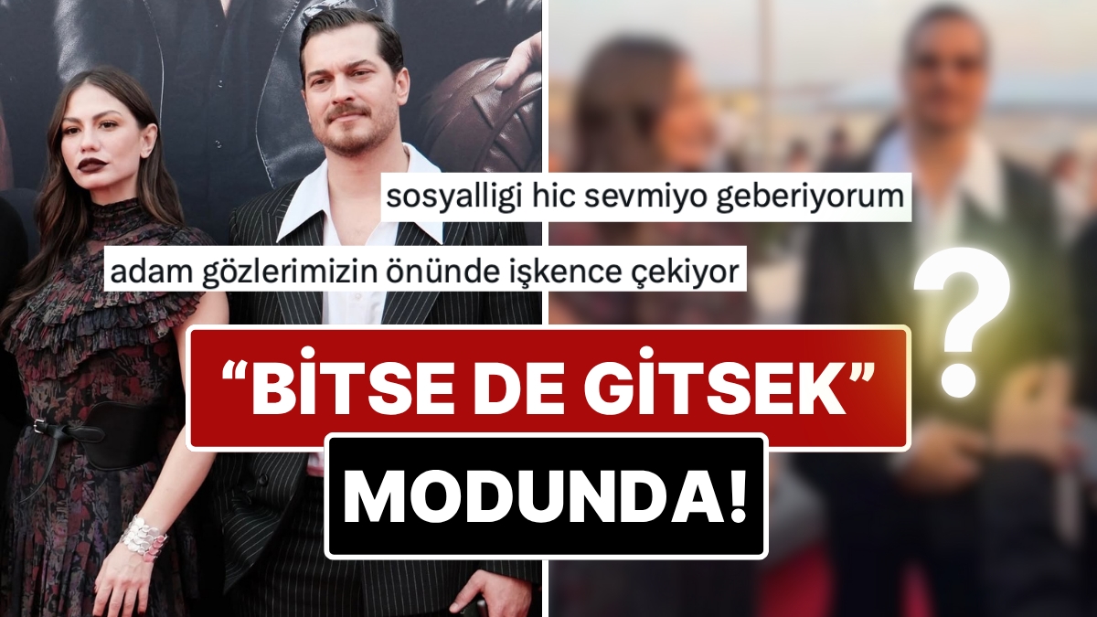 Çağatay Ulusoy's distant attitude and facial expressions towards Demet Özdemir during his appearance in Cannes became a hot topic on X.