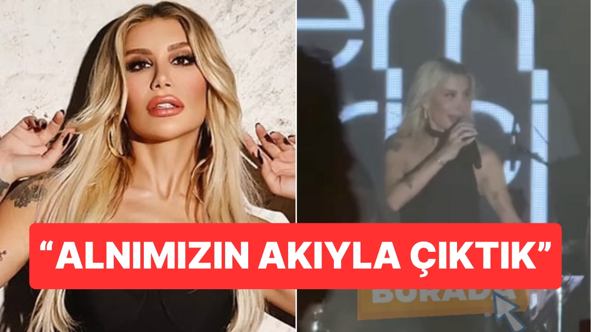 İrem Derici, who was cleared of all charges after a drug operation, celebrated on stage.