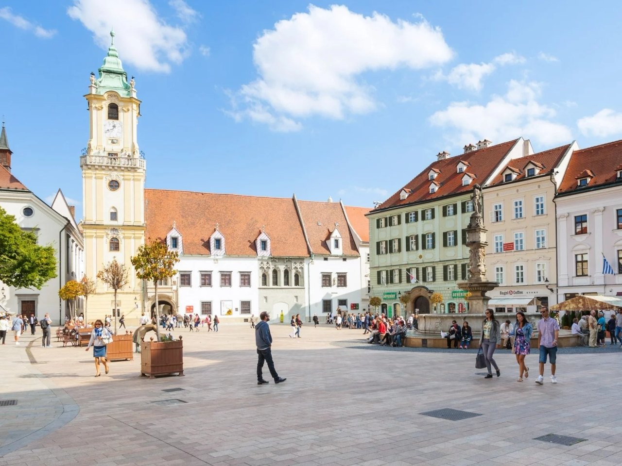 You'll have to be careful not to walk too fast. A European city with limits.