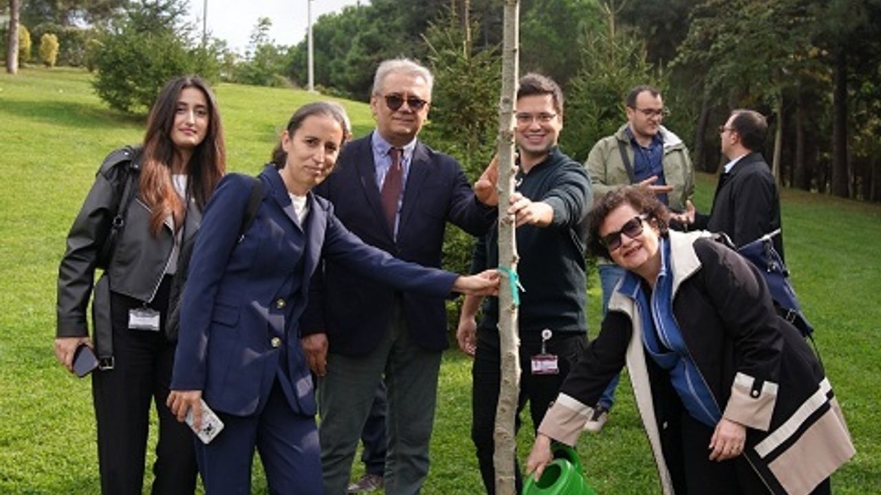 Istanbul Kent University students planted saplings